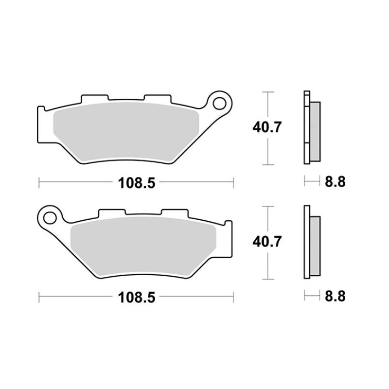 Pastiglie freno posteriori Trofeo Sinterizzate per BENELLI TRK 502 X  2018-2023