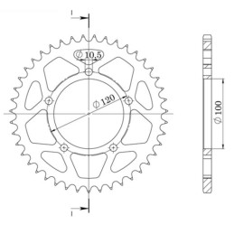 Aluminum Crown Pitch 525 Z...