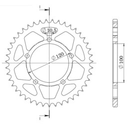 Aluminum Crown Pitch 525 Z...