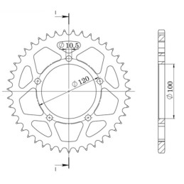 Aluminum Crown Pitch 525 Z...