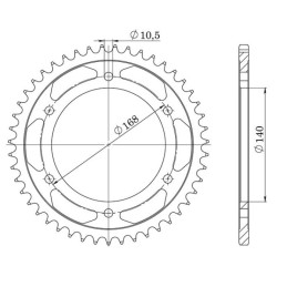 Steel Crown Pitch 525 Z 42...