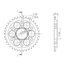 Steel Crown Pitch 525 Z 39...