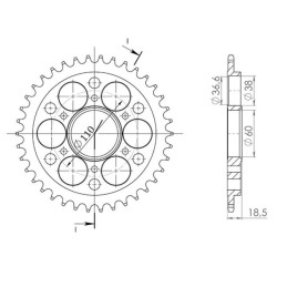 Steel Crown Pitch 525 Z 43...