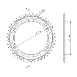 Steel Crown Pitch 525 Z 44...