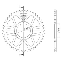 Aluminum Crown Pitch 520 Z...