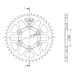 Aluminum Crown Pitch 525 Z...