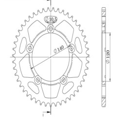 Aluminum Crown Pitch 525 Z...