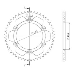 Aluminum Crown Pitch 525 Z...